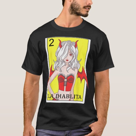 おもしろい – メスペインのキシカンビンゴの贈り物 – La Diablita Tシャツ (正面)