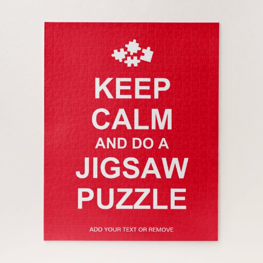おもしろい·メッセ保ージ「Calm And Do A Jigsaw Message」 ジグソーパズル (縦)