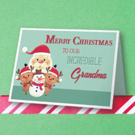 おもしろい!メリークリスマスおばあちゃん カード