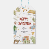 おもしろい「メリークリスマス」ホリデーシーズン ギフトタグ (正面)