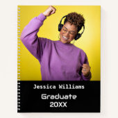 おもしろい&モダンシンプル卒業式パーティーゲスト ノートブック (正面)