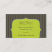 おもしろい&モダンベビーブティック名刺 名刺 (裏面)