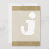 おもしろい&モファンキーングラムウェスタンスタイルウッドグレイン 招待状 (裏面)