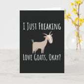 おもしろい ヤギ 愛好家 カード 農場 動物 農夫 (黄色い花)