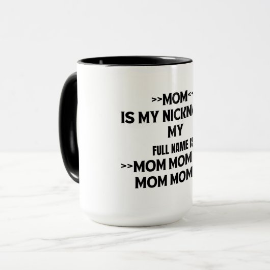 おもしろい/ユーモアのある引用文コーヒーマグ(白黒) マグカップ (正面左)