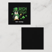 おもしろい、ユーモア、チャームのラッキーブレンドのアイリッシュペンギン スクエア名刺 (正面/裏面)