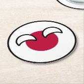 おもしろい ラウンドペーパーコースター (アングル)