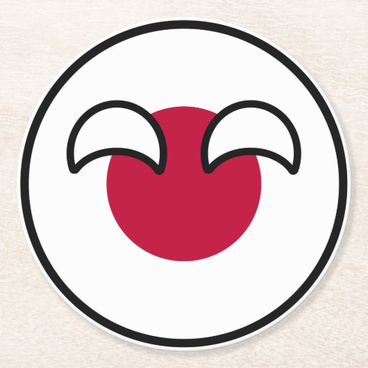 おもしろい ラウンドペーパーコースター (正面)