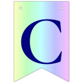 おもしろい、レインボーカラフルストライプズ卒業写真 バンティングフラッグ (第2の旗)