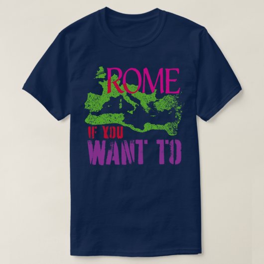 おもしろい ローマ帝国 世界旅行 Tシャツ (デザイン正面)