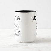 おもしろい，ワイン引用文，コーヒーマグ マグカップ (中央)
