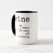 おもしろい，ワイン引用文，コーヒーマグ マグカップ (正面左)
