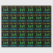 おもしろい·ヴィンテージ/レトロ·ビデオ·ゲームの1歳目の誕生日 ラッピングペーパー (フラット)