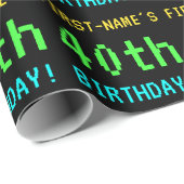 おもしろい·ヴィンテージ/レトロ·ビデオ·ゲームの40歳の誕生日 ラッピングペーパー (ロールコーナー)