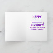 おもしろい「一定の年齢」誕生日 カード (内部)