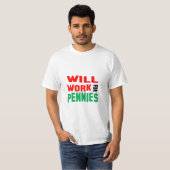 おもしろい!一文で働く Tシャツ (正面フル)