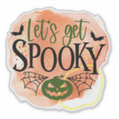 おもしろい、不気味なハロウィーン引用文シール シール (正面)