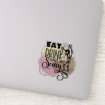 おもしろい、不気味なハロウィーン引用文シール