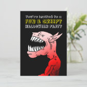 おもしろい&不気味ハローウィンパーティ招待状 招待状 (スタンド正面)