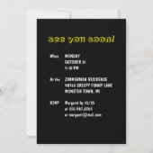 おもしろい&不気味ハローウィンパーティ招待状 招待状 (裏面)