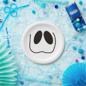 おもしろい、不気味、ハロウィーンの幽霊顔 ペーパープレート (パーティー)