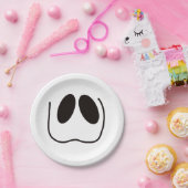 おもしろい、不気味、ハロウィーンの幽霊顔 ペーパープレート (パーティー)