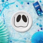 おもしろい、不気味、ハロウィーンの幽霊顔 ペーパープレート (パーティー)