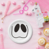 おもしろい、不気味、ハロウィーンの幽霊顔 ペーパープレート (パーティー)