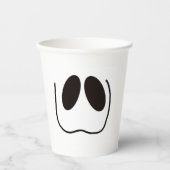 おもしろい、不気味、ハロウィーンの幽霊顔 紙コップ (正面)