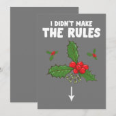 おもしろい 不適切な クリスマス 大人 私は作ってない 招待状 (正面/裏面)