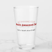 おもしろい |世界で最も素晴らしいパパ |父の日 タンブラーグラス (裏面)