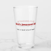 おもしろい |世界で最も素晴らしいパパ |父の日 タンブラーグラス (正面)