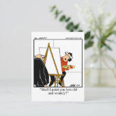 おもしろい! 丘を越えた誕生日ポストカード ポストカード (スタンド正面)