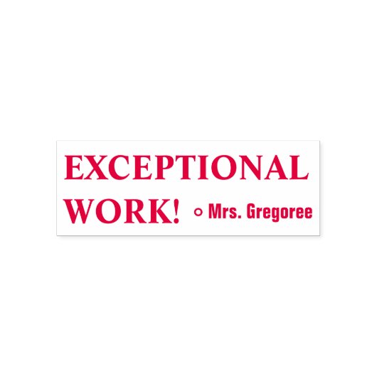 おもしろい「並外れた仕事！」 先生スタンプ セルフインキングスタンプ (デザイン)