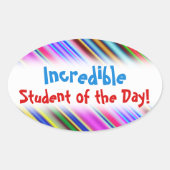 おもしろい「今日の素晴らしい学生!」 シール (正面)