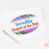 おもしろい「今日の素晴らしい学生!」 シール (封筒)