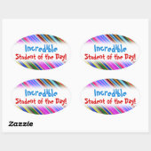 おもしろい「今日の素晴らしい学生!」 シール (シート)