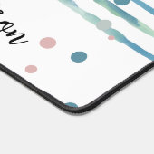 おもしろい"休暇のために働く"、水色シーホース デスクマット (コーナー)