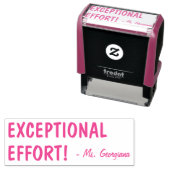 おもしろい「例外的な取り組み!」 +カスタム先生名 セルフインキングスタンプ (インサイチュ)