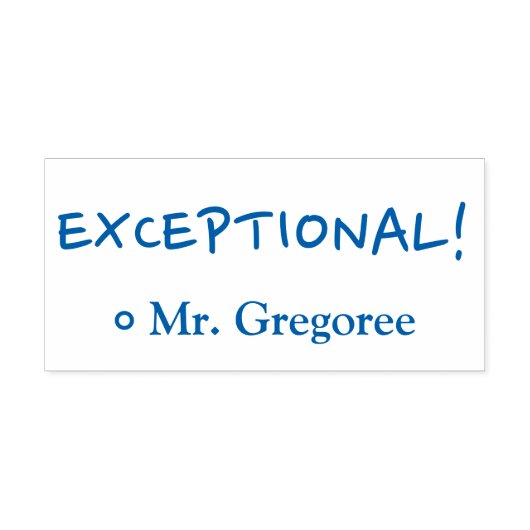 おもしろい「例外的！」 グレーディング用ゴム印 セルフインキングスタンプ (デザイン)