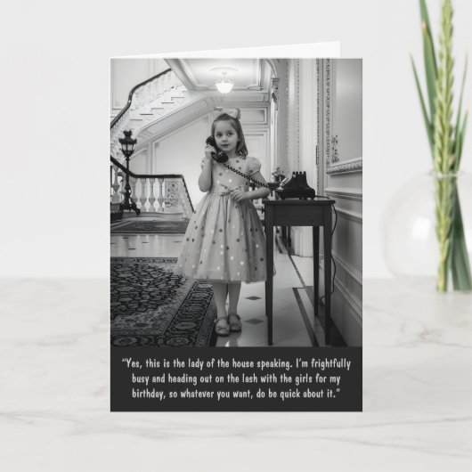 おもしろい 個人化できる 女の子の誕生日 カード (正面)