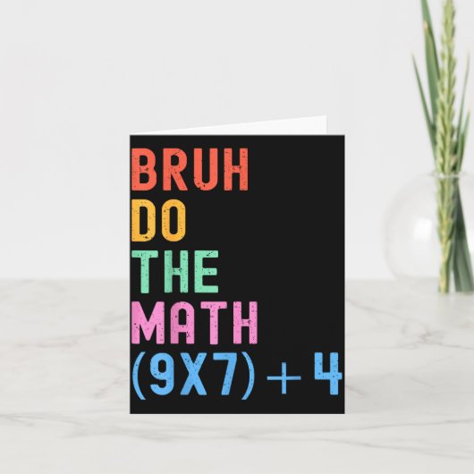 おもしろい 六 七 先生 ユーモア Bruh 計算しろ 67 カード (正面)