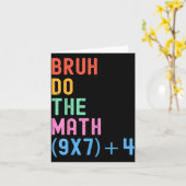 おもしろい 六 七 先生 ユーモア Bruh 計算しろ 67 カード (黄色い花)
