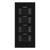 おもしろい《写真》ぼけ味およびバラ金ゴールドサロン価格表メニュー ラックカード (裏面)