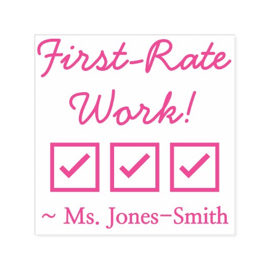 おもしろい「初等作業!」 +カスタムインストラクター名 セルフインキングスタンプ (デザイン)