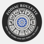 おもしろい〔占星術の〕十二宮図シンボルや象徴のステッカーセット ラウンドシール (正面)