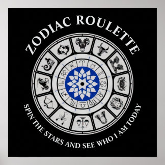 おもしろい〔占星術の〕十二宮図シンボルや象徴ポスター ポスター