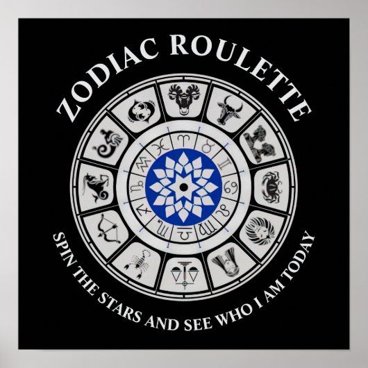 おもしろい〔占星術の〕十二宮図シンボルや象徴ポスター ポスター (正面)