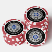 おもしろい〔占星術の〕十二宮図シンボルや象徴 ポーカーチップ (積み重ね)