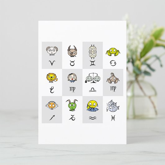 おもしろい〔占星術の〕十二宮図シンボルや象徴 招待状